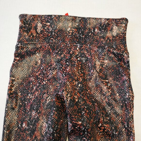Spanx NEW Faux Leather Snake Shine Reptile Print Leggings - Picture 5 of 10
